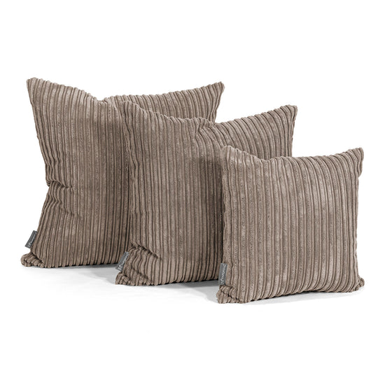 Poszewka na poduszkę ozdobna XL 70 x 70cm - Klasyczny sztruks Beżowa szarość 02