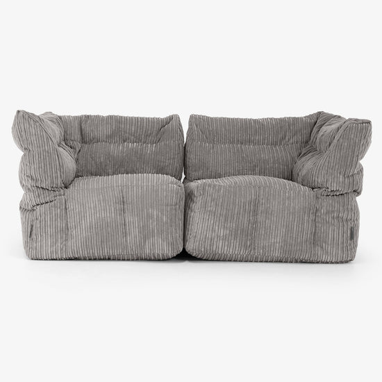 Sofa Modułowa 2-osobowa - Klasyczny sztruks Grafit szarość 01