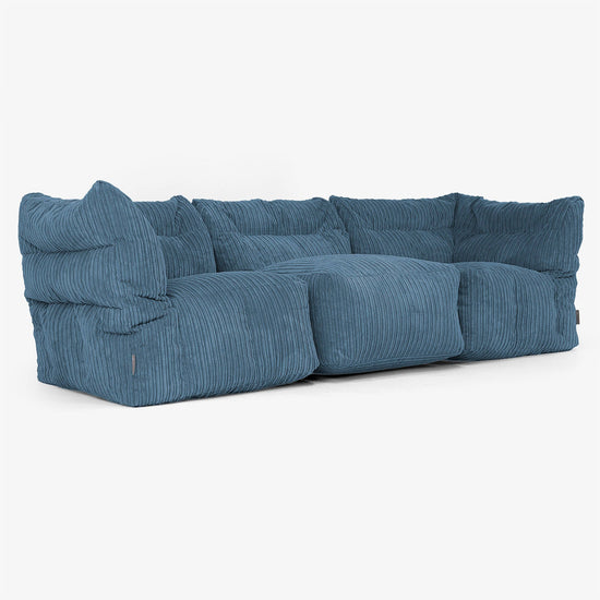 Sofa Modułowa 3-osobowa - Klasyczny sztruks Granat 02