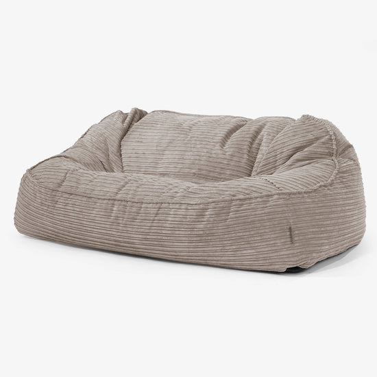 Duża sofa pufa Sloucher - Klasyczny sztruks Granat 01