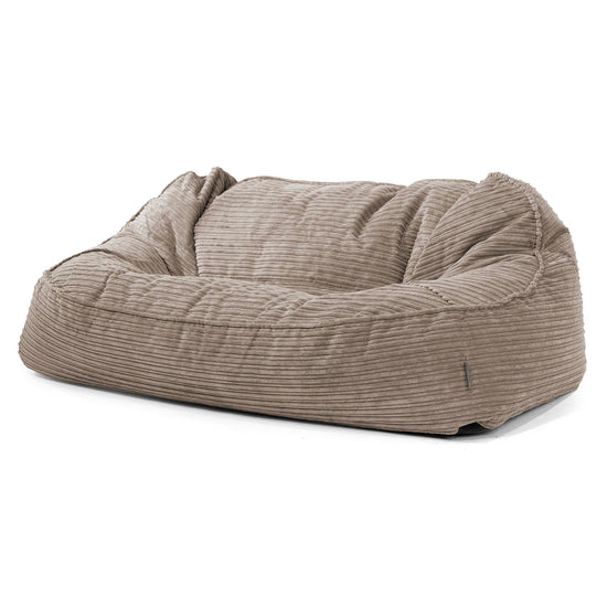 Duża sofa pufa Sloucher - Klasyczny sztruks Granat 01