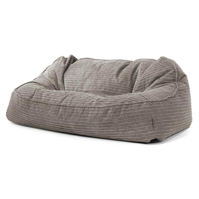 Duża sofa pufa Sloucher - Klasyczny sztruks Grafit szarość 01