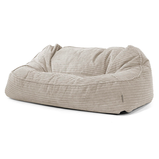 Duża sofa pufa Sloucher - Klasyczny sztruks Mysi 01