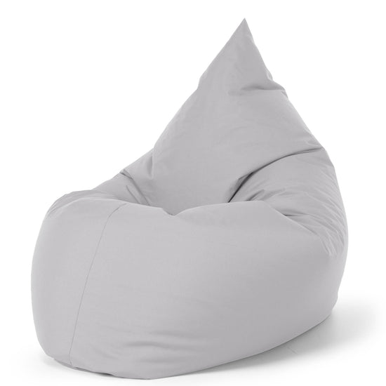 Bardzo duża pufa XXL - Łatwy w Pielęgnacji na Zewnątrz Srebro 02