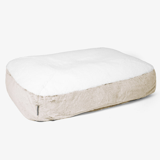 Duże legowisko dla psów Sloucher - Sztuczne futerko z królika Złoty brąz 01