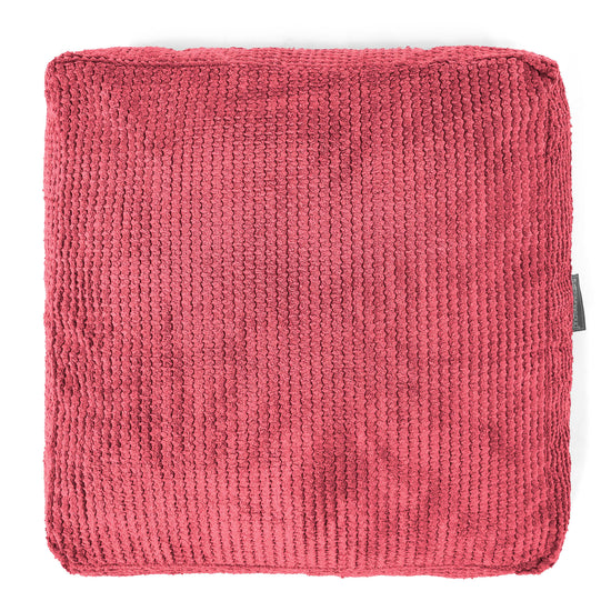 Duża poduszka podłogowa - Pom Pom Czerwony pastelowy 03