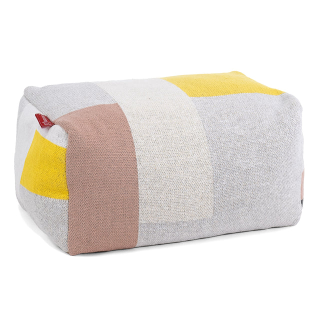 Podnóżek mały - Dzianina Blok kolorów Szarość 01