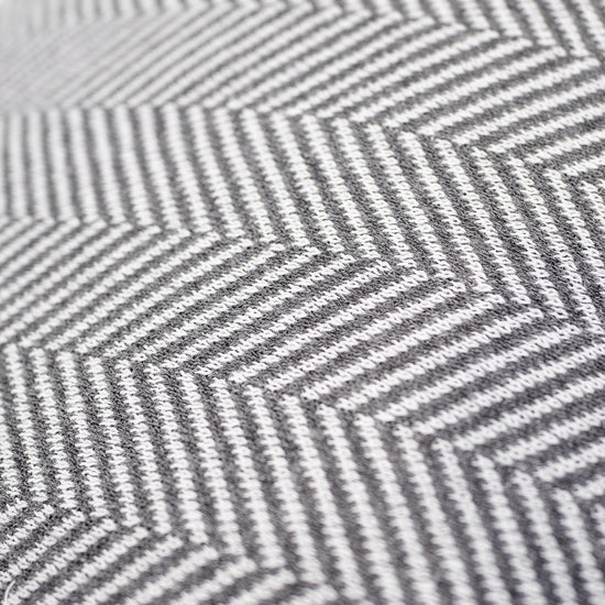 Podnóżek mały - Dzianina Jodełka Szarość 03