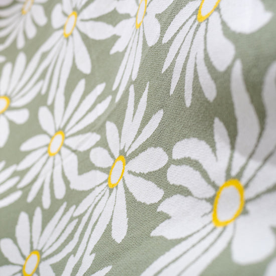 Narzuta / koc - Dzianina Kwiatowy Mięta 02