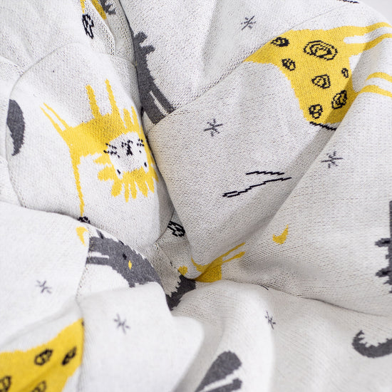 Klasyczne siedzisko pufa sako dla dzieci 1-5 lat - Dzianina Safari 03