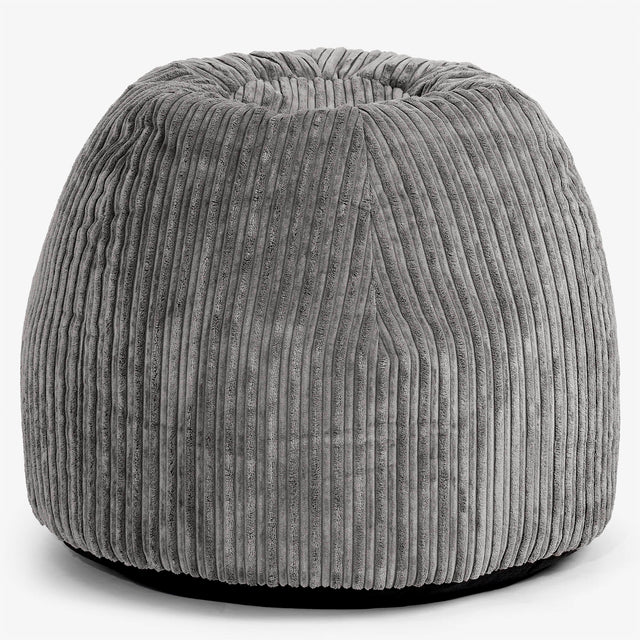 Ergonomiczne biurowe pouf-krzesło - Klasyczny sztruks Grafit szarość - 01