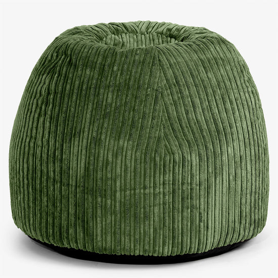 Ergonomiczne biurowe pouf-krzesło - Klasyczny sztruks Leśna zieleń - 01