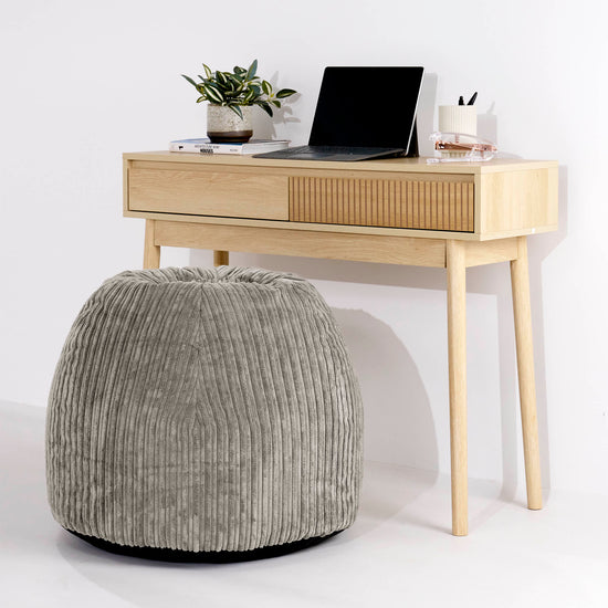 Ergonomiczne biurowe pouf-krzesło - Klasyczny sztruks Mysi - 02