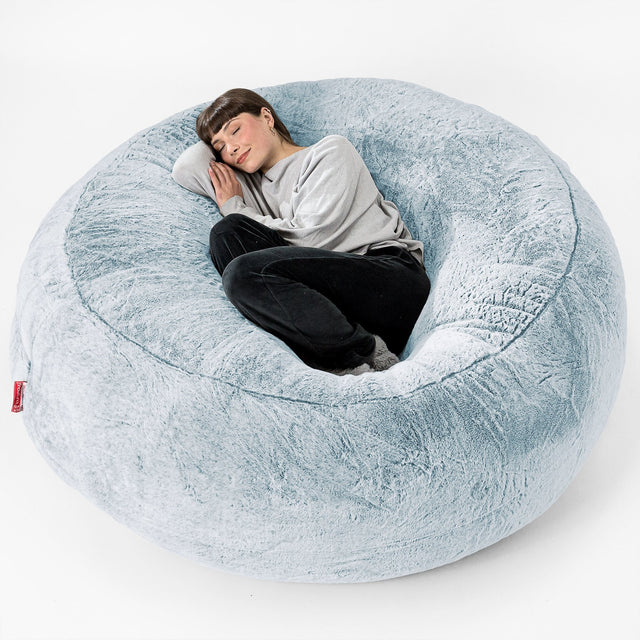 Sofa pufa XXL Mega Mammoth Zamienny Pokrowiec - Sztuczne futerko z królika 01