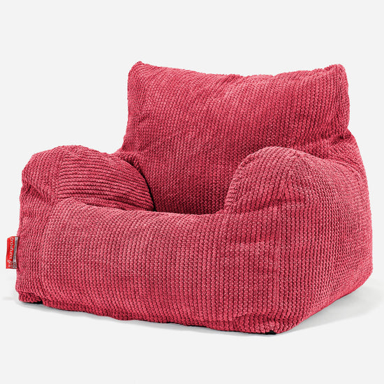 Fotel pufa worki sako Josephine - Pom Pom Czerwony pastelowy 01