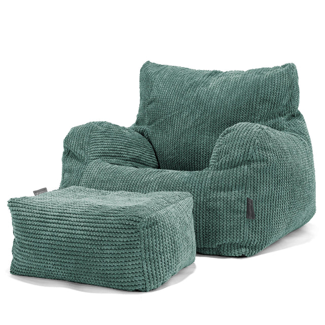 Fotel pufa worki sako Josephine - Pom Pom Zielony Mech 02