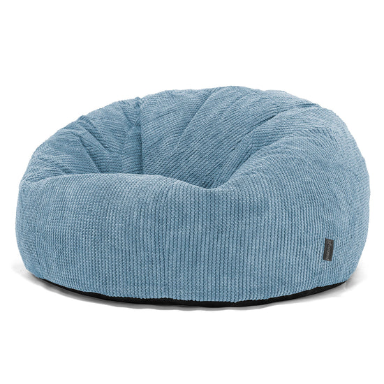 Klasyczna sofa pufa - Pom Pom Błękit królewski 01
