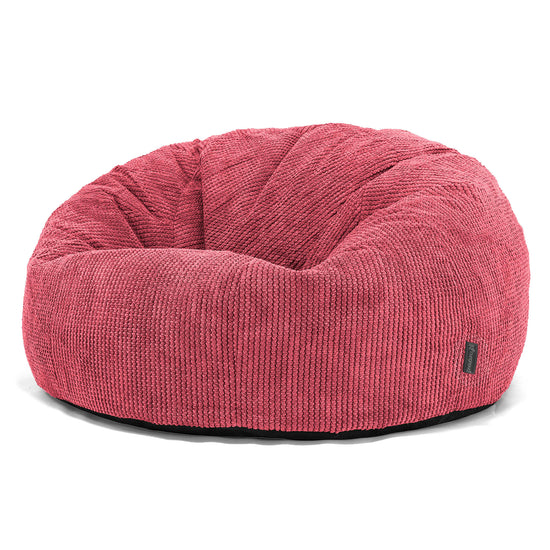 Klasyczna sofa pufa - Pom Pom Czerwony pastelowy 01