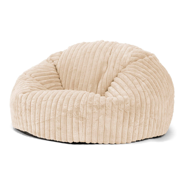 Klasyczna sofa pufa - Sztruks ultra plusz Śmietanka 01