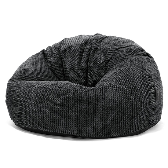 Klasyczne siedzisko pufa sako - Pom Pom Czerń 01