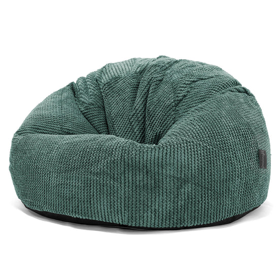 Klasyczne siedzisko pufa sako - Pom Pom Zielony Mech 01