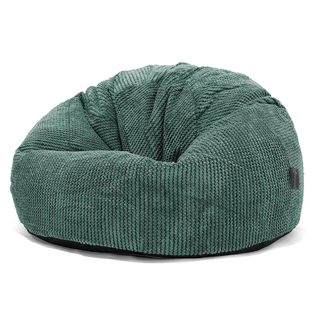 Klasyczne siedzisko pufa sako - Pom Pom Zielony Mech 01
