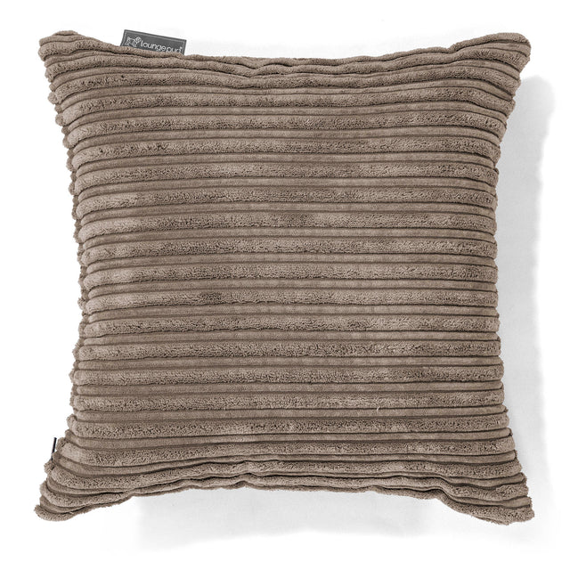 Poszewka na poduszkę ozdobna 47 x 47cm - Klasyczny sztruks Beżowa szarość 01