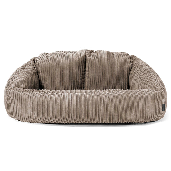 Sofa pufa Bubble - Klasyczny sztruks Beżowa szarość 01