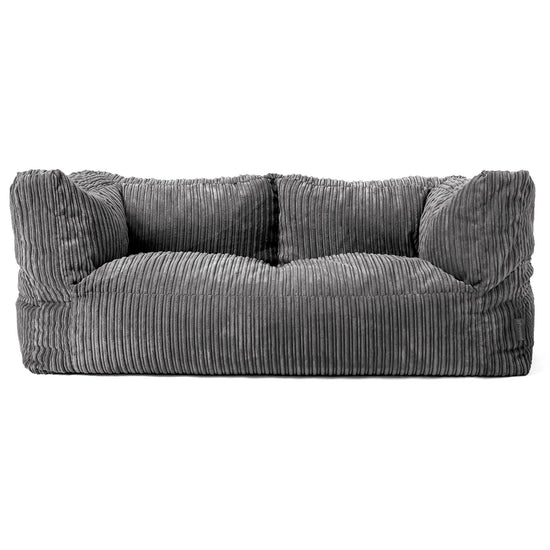 Sofa 2-osobowa pufa Albert - Klasyczny sztruks Chłodna szarość 01