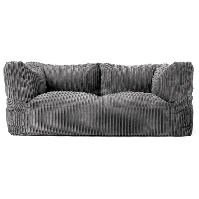 Sofa 2-osobowa pufa Albert - Klasyczny sztruks Chłodna szarość 01