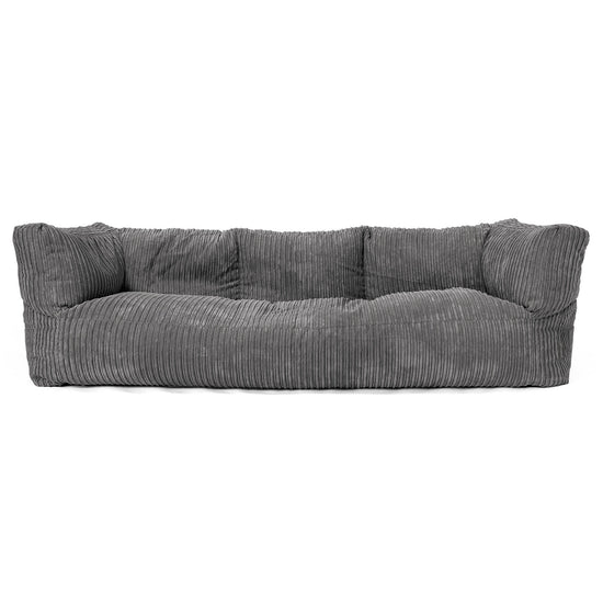 Sofa 3-osobowa pufa Albert - Klasyczny sztruks Chłodna szarość 01