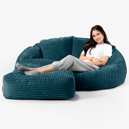Sofa pufa Bubble - Klasyczny sztruks Turkus 03