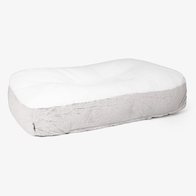 Legowisko dla psów XL Sloucher - Sztuczne futerko z królika Jasna szarość 01