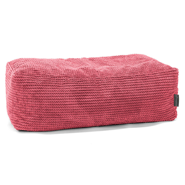 Podnóżek duży - Pom Pom Czerwony pastelowy 01