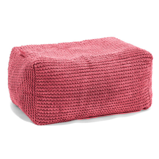 Podnóżek mały - Pom Pom Czerwony pastelowy 01