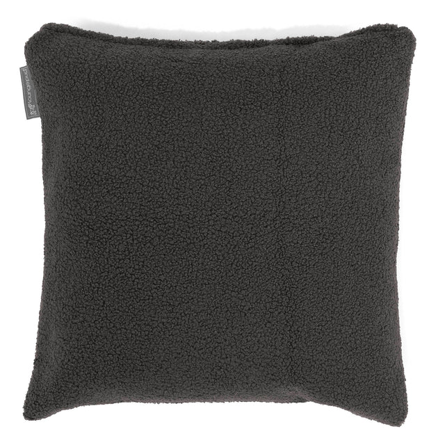 Poszewka na poduszkę ozdobna 47 x 47cm - Boucle Grafit szarość 01