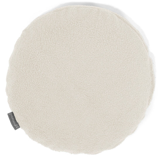 Poszewka na poduszkę ozdobna okrągła 50cm - Boucle Kość słoniowa 01