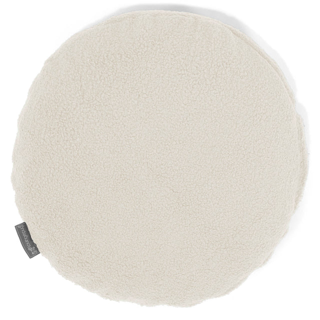 Poszewka na poduszkę ozdobna okrągła 50cm - Boucle Kość słoniowa 01