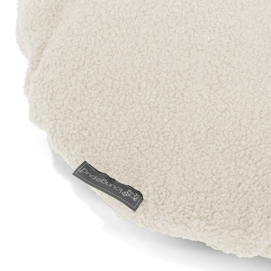 Poszewka na poduszkę ozdobna okrągła 50cm - Boucle Kość słoniowa 02