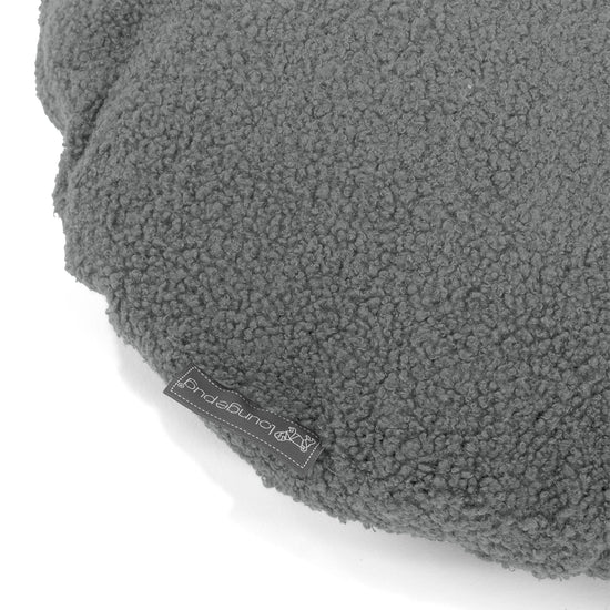Poszewka na poduszkę ozdobna okrągła 50cm - Boucle Szarość 02