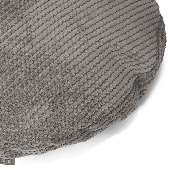 Poszewka na poduszkę ozdobna okrągła 50cm - Pom Pom Antracytowa szarość 02