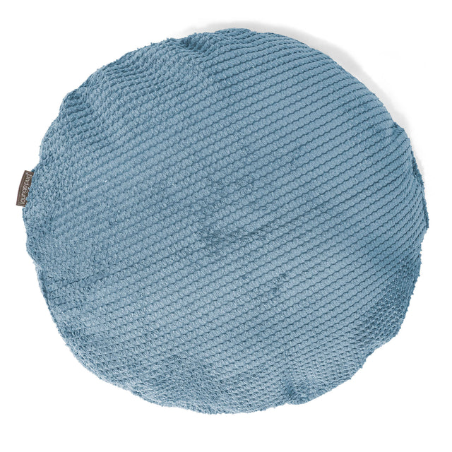 Poszewka na poduszkę ozdobna okrągła 50cm - Pom Pom Błękit królewski 01