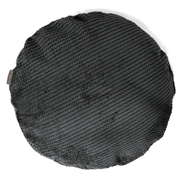 Poszewka na poduszkę ozdobna okrągła 50cm - Pom Pom Czerń 01