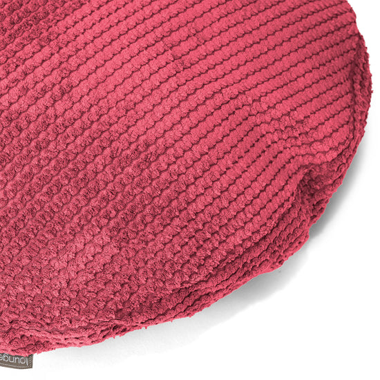 Poszewka na poduszkę ozdobna okrągła 50cm - Pom Pom Czerwony pastelowy 02