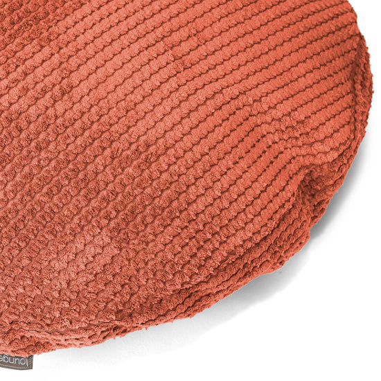 Poszewka na poduszkę ozdobna okrągła 50cm - Pom Pom Dyniowy Pomarańczowy 02