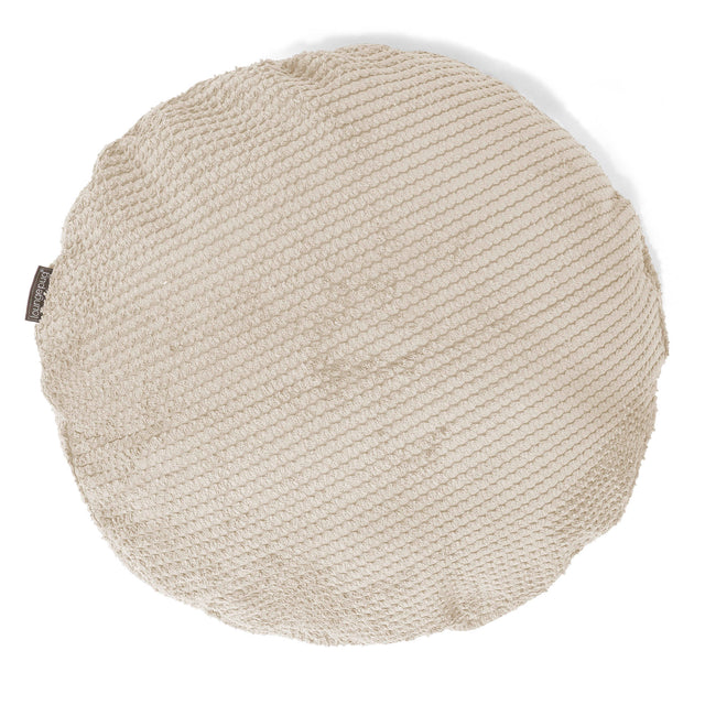 Poszewka na poduszkę ozdobna okrągła 50cm - Pom Pom Kość słoniowa 01
