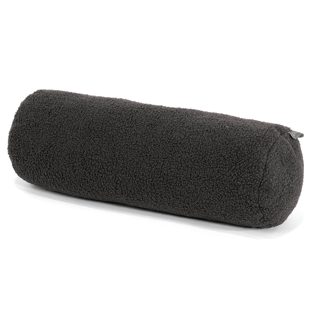 Poszewka na poduszkę ozdobna wałek 20 x 55cm - Boucle Grafit szarość 01