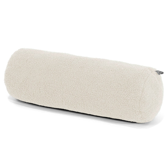 Poszewka na poduszkę ozdobna wałek 20 x 55cm - Boucle Kość słoniowa 01