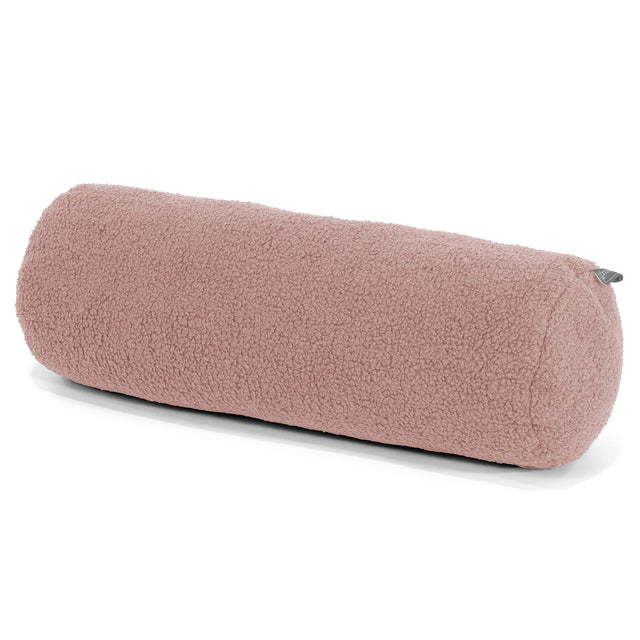 Poszewka na poduszkę ozdobna wałek 20 x 55cm - Boucle Róż 01