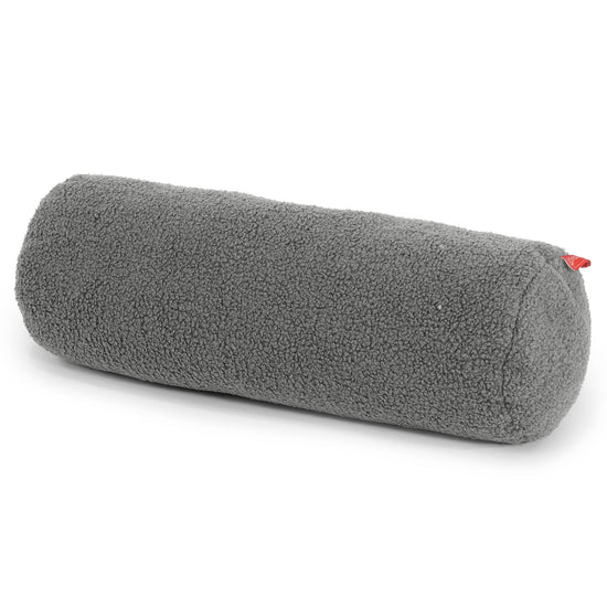 Poszewka na poduszkę ozdobna wałek 20 x 55cm - Boucle Szarość 01